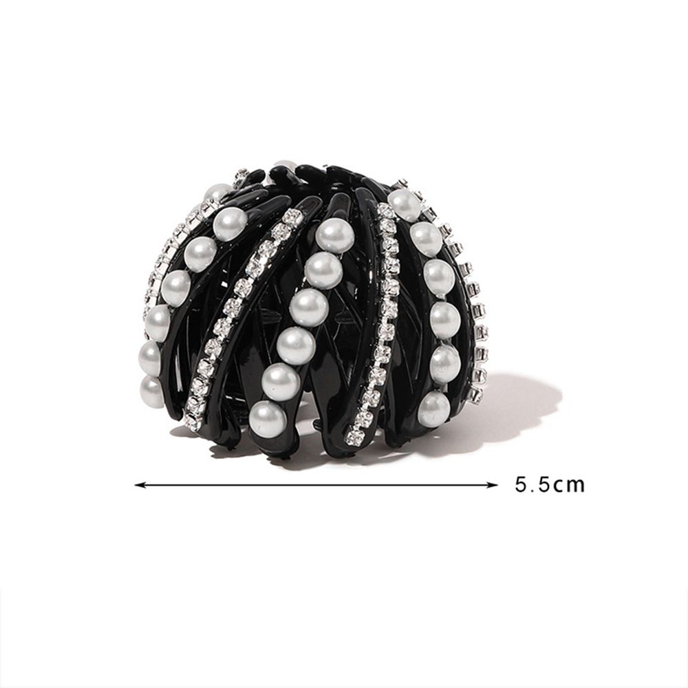 Women Bun Crystal Hair Claw Bird Nest Ponytail Buckle Ponytail Holdedr Hair Clip DIY Bun Maker Female Hair Accessories