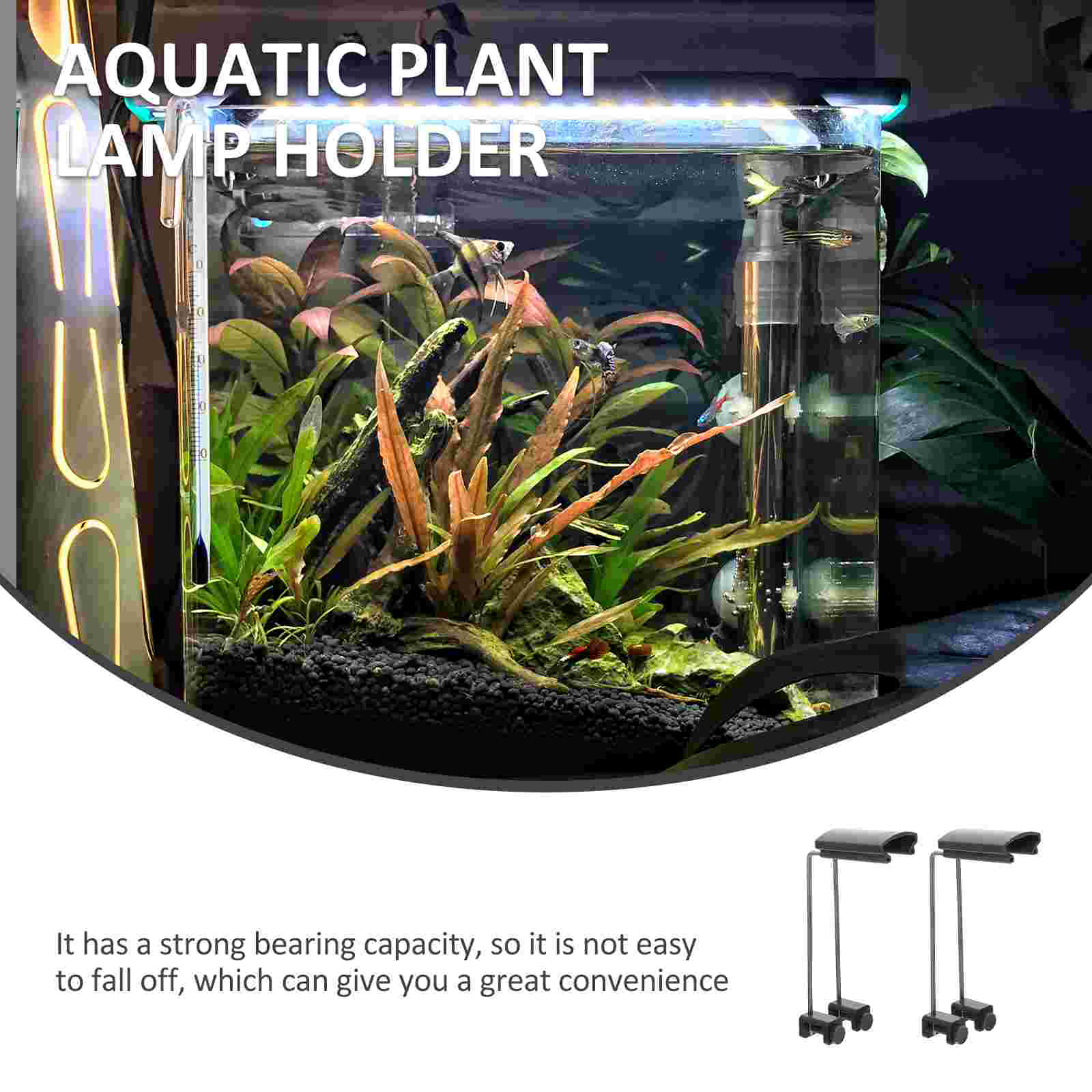 2 Pcs Fish Tank Light Bracket Holder Plastic Aquatic Lamp Aquarium Plant Accessories Bowl