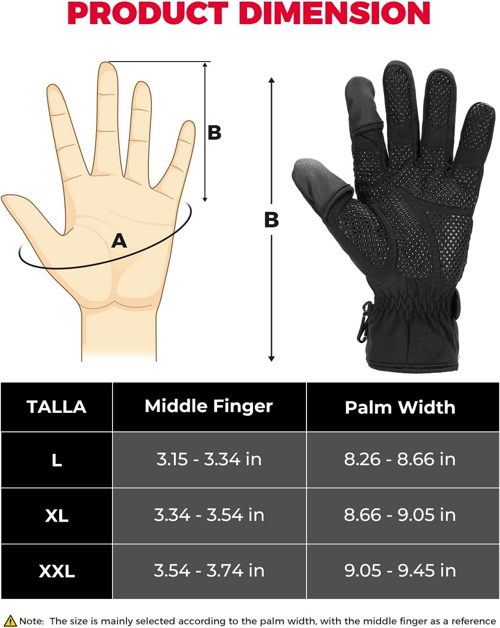 KEMIMOTO Winter Fishing Gloves Windproof Men's Cold Weather Gloves Waterproof Thermal for Cycling Hiking Skiing Outdoor