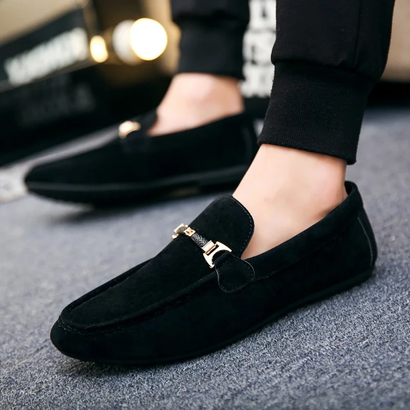 Slip-on Loafers for Men Soft Driving Moccasins High Quality Flats Male Walking Shoes Suede Casual Loafers Summer Mens Shoe o240629