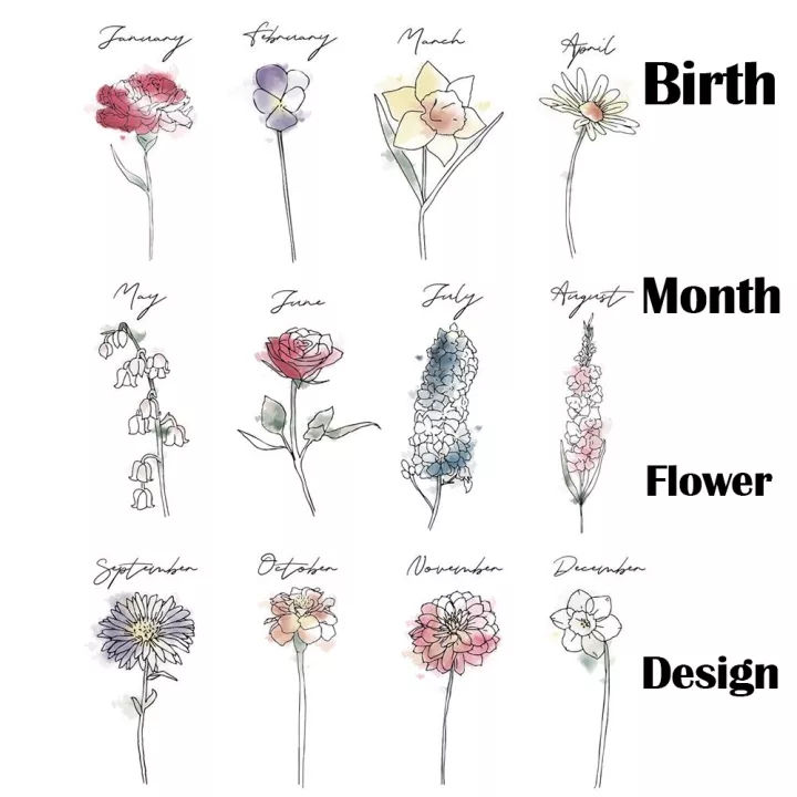 Personalised Birth Month Flowers Jewellery Box Travel Jewelry Cases Customized Birth Flower Jewelry Boxes Birthday Gifts for Her