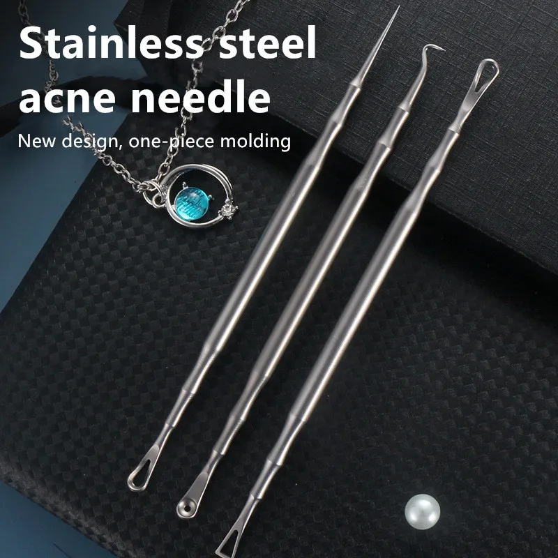German Ultra-fine No. 5 Ingrown Hair Tweezers Needle Tool Nose Pointed Tips Eyebrows for Blackhead Removal Acne Clip Extractor