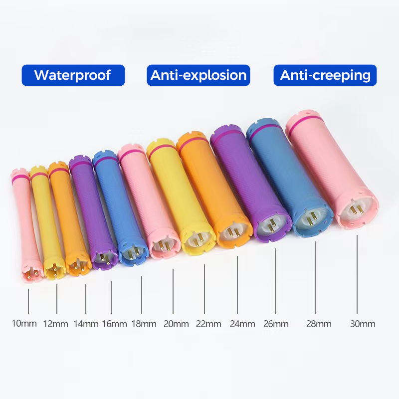 10pcs/set 24V Standard Digital Hair Rollers Sponge Clips Set Electric Heated Perm Curler Wool Curl Big Wave Curling Rod Bar 1808