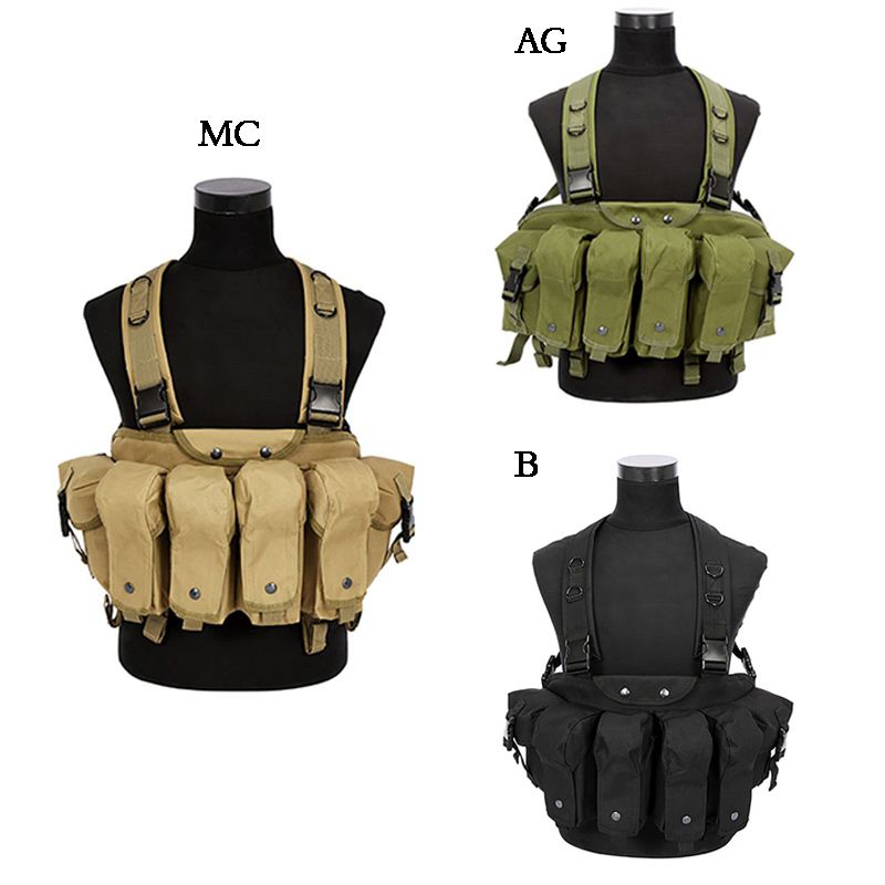 Wargame Body Molle Armor Chest Rig AK 47 Magazine Hunting CS Vest Military Camouflage Hunting Tactical Vest