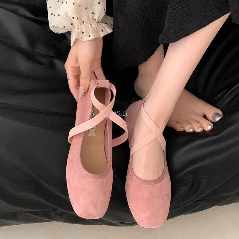 2024 Spring Summer Flat Ballet Shoes Womens Shoes Retro Mary Jane Shoes Ballet Flats Women Zapatos Mujer 240629