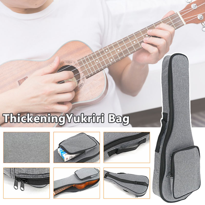 Thicken Waterproof Guitar Case Electric Bass Ukulele Bag Oxford Fabric Padded Sponge Single Straps Ukulele Backpack Soft Case