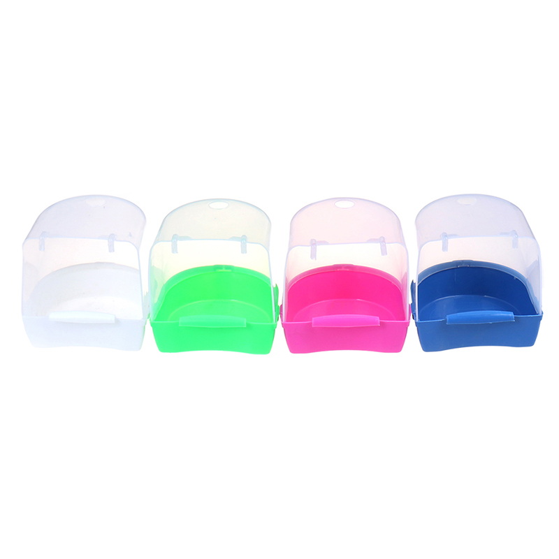 1pc Plastic Bird Water Bath Box Bathtub Parrot For Parakeet Hanging Bowl