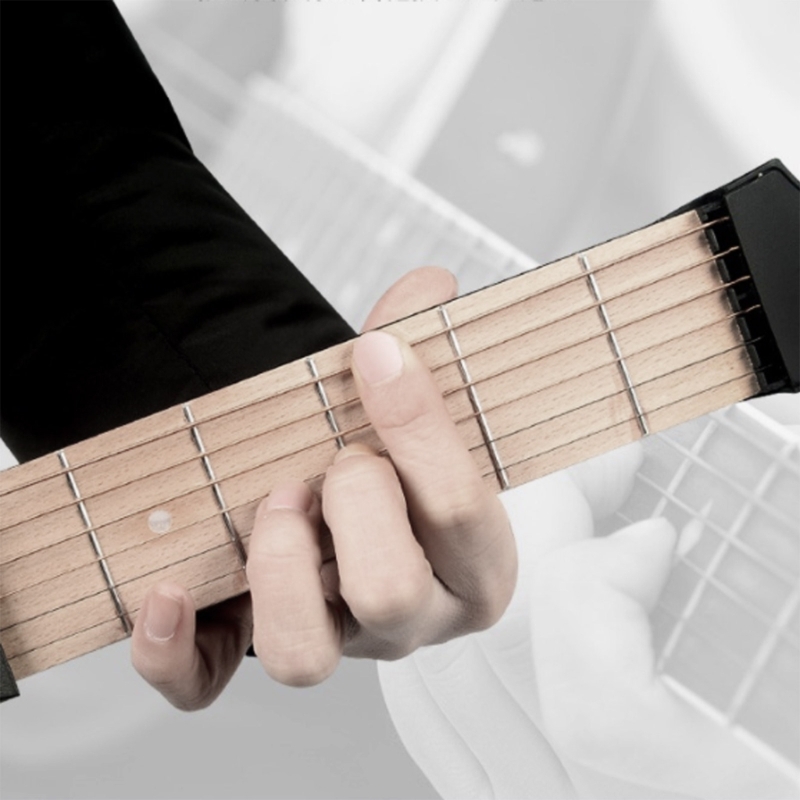 Guitar Pocket Guitar Neck for Beginner, Practice Neck, Left Hand, Chord Trainer, Fingering, 69HD, 4 Fret, 6 Fret