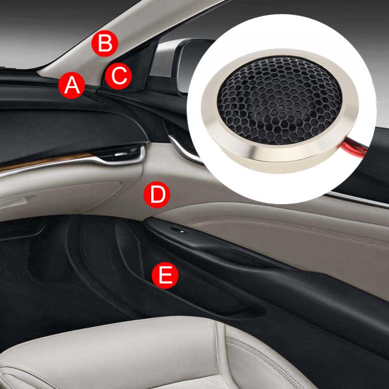 2pcs 1.5 Inch 150W Q25 Mini Dome Tweeter Speakers 56mm Car Audio Music Play In Dash Loudspeaker Subwoofer for Car Audio Systems