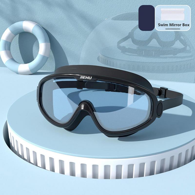 Adult Swimming Goggles Adjustable Anti-fog UV Waterproof Pool Glasses Unisex Large Frame Silicone Swimm Eyewear Swim Goggles