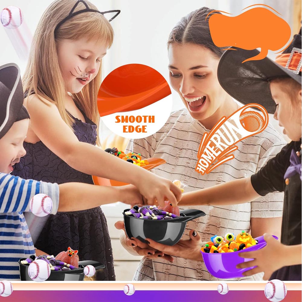Halloween Baseball Helmet Ice Cream Snack Bowl 8 oz Mini Baseball Cap Bowls Kids Chip Bowl Ice Cream Sundae Helmets Plastic