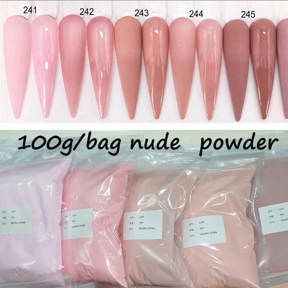 100g/bag Nude Acrylic Powder For Nail Art Bulk Professional Extension/Dipping/Engraving Acrylic Powder Faster Drying Nail Dust-1