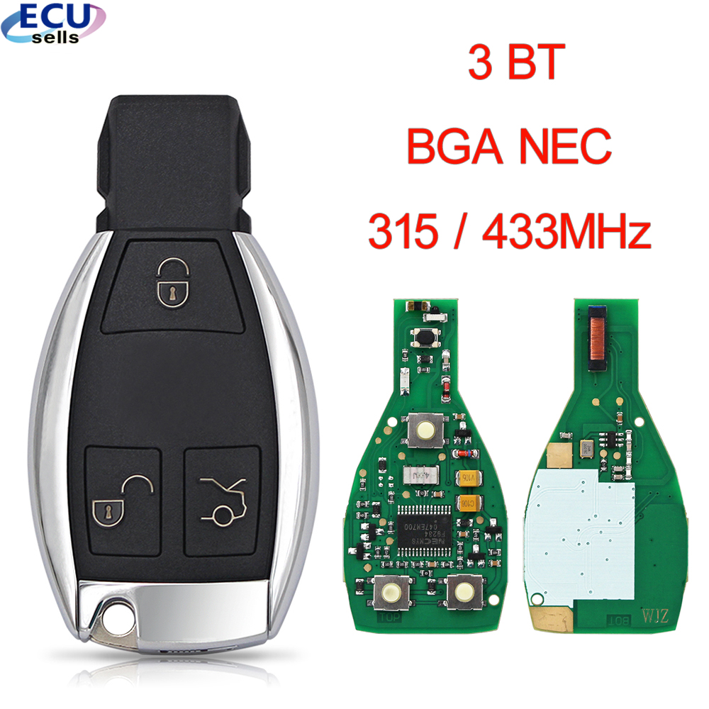 BGA &NEC For Mercedes A B C E S Class W203 W204 W205 W210 W211 W212 W221 W222 Smart Remote Key 315MHz /433.92MHz