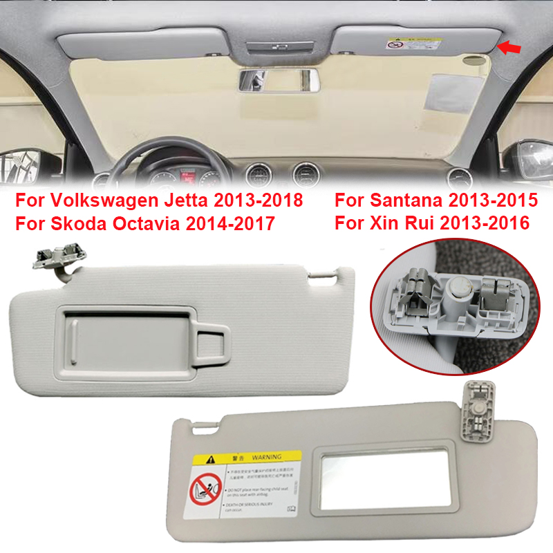 1/2pcs Car Sun Visor with Make-up Mirror for Skoda Octavia/For Xinrui/For Volkswagen Jetta/For Santana