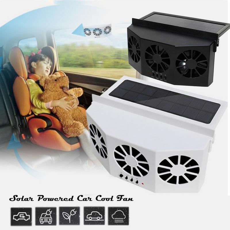 Car Fan Solar Window Sun Powered Car Auto Air Vent Cool Cooling System Radiator Fan Cooling Fan Energy Saving Car Styling Cooler