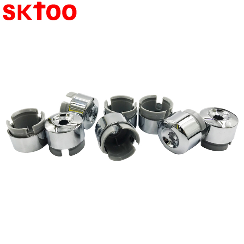 SKTOO 7L6 601 173A 2ZZ 10pcs Chrome Wheel Lug Bolt Nut Cap Cover 7L6601173A for VW Touareg 2004 - 2010 2011 2012 2013 2014