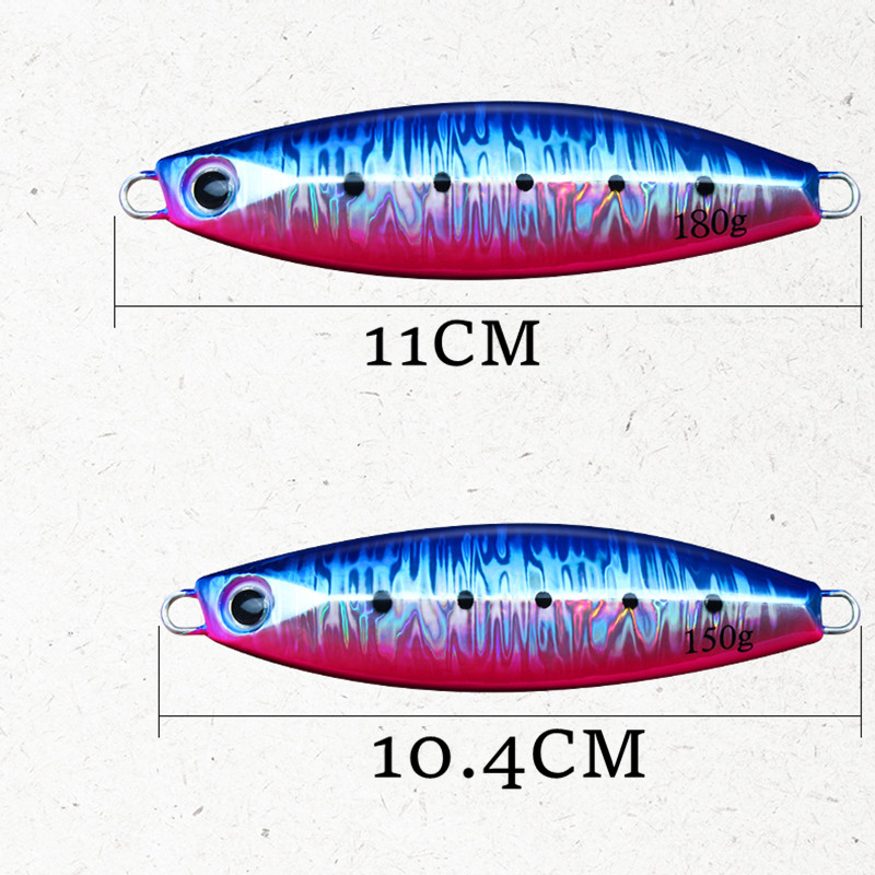 CASTFUN 150g 180g Slow Blatt S Jigging Lure Artificial Bait Lure Fishing Lures Metal jig Slow jig Glow In The Dark