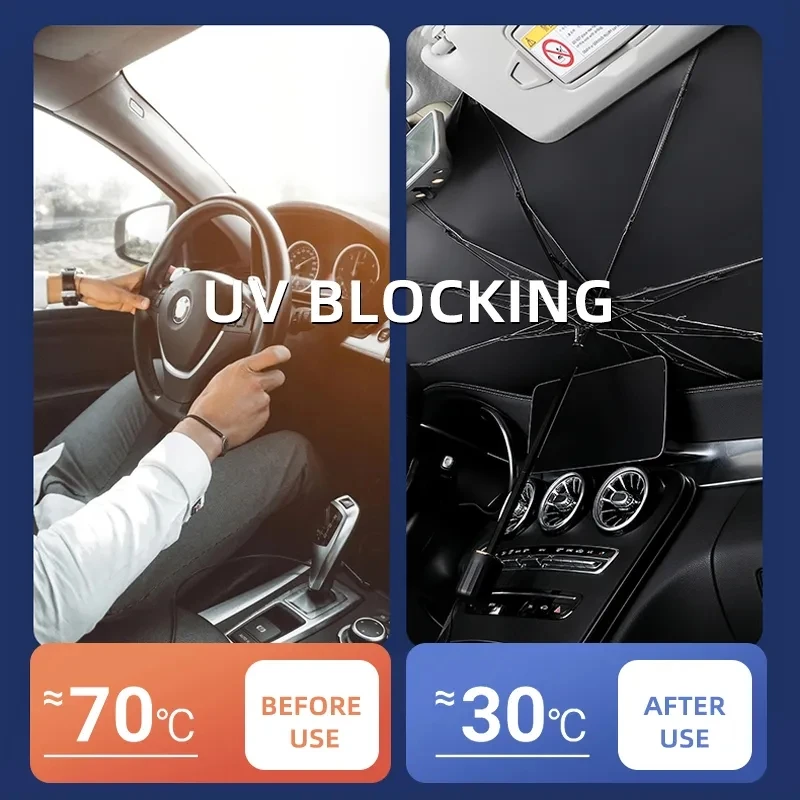 Car Folding Umbrella UV Heat Lock Umbrella For Peugeot 106 107 108 206 207 208 301 308 408 508 601 607 2008 3008 4008 5008 RCZ