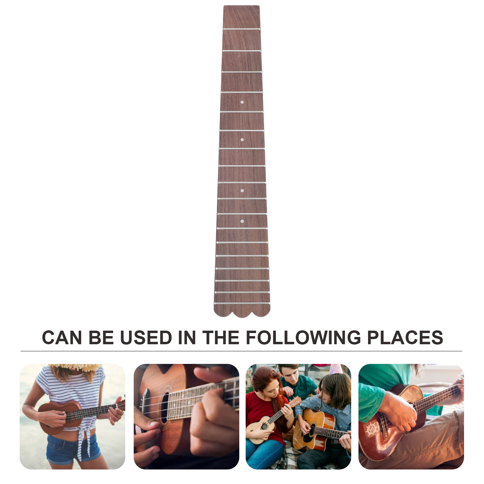 Ukulele Fingerboard Banjo Plate for Folk Guitar Fretboard Accessories Wooden Replacement