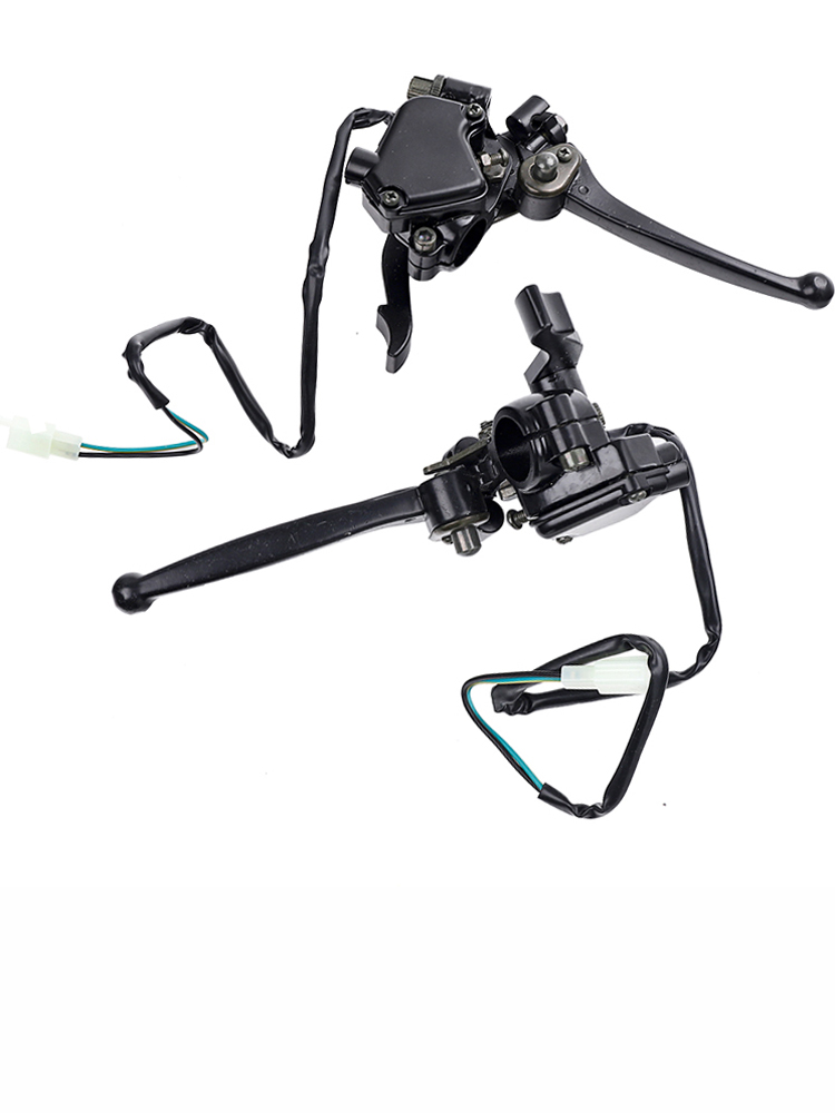 22mm Double Thumb Throttle Twin Right Handle Brake Lever Front Hand Brake Accelerator Assembly For Dirt Bike Gas Scooter ATV Qua