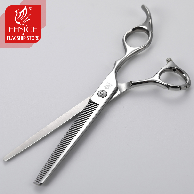 Fenice Scissors 7 inch Professional Pet Scissors Dog Grooming Trimming Scissors Thinning Shears Thinning Rate about 35%