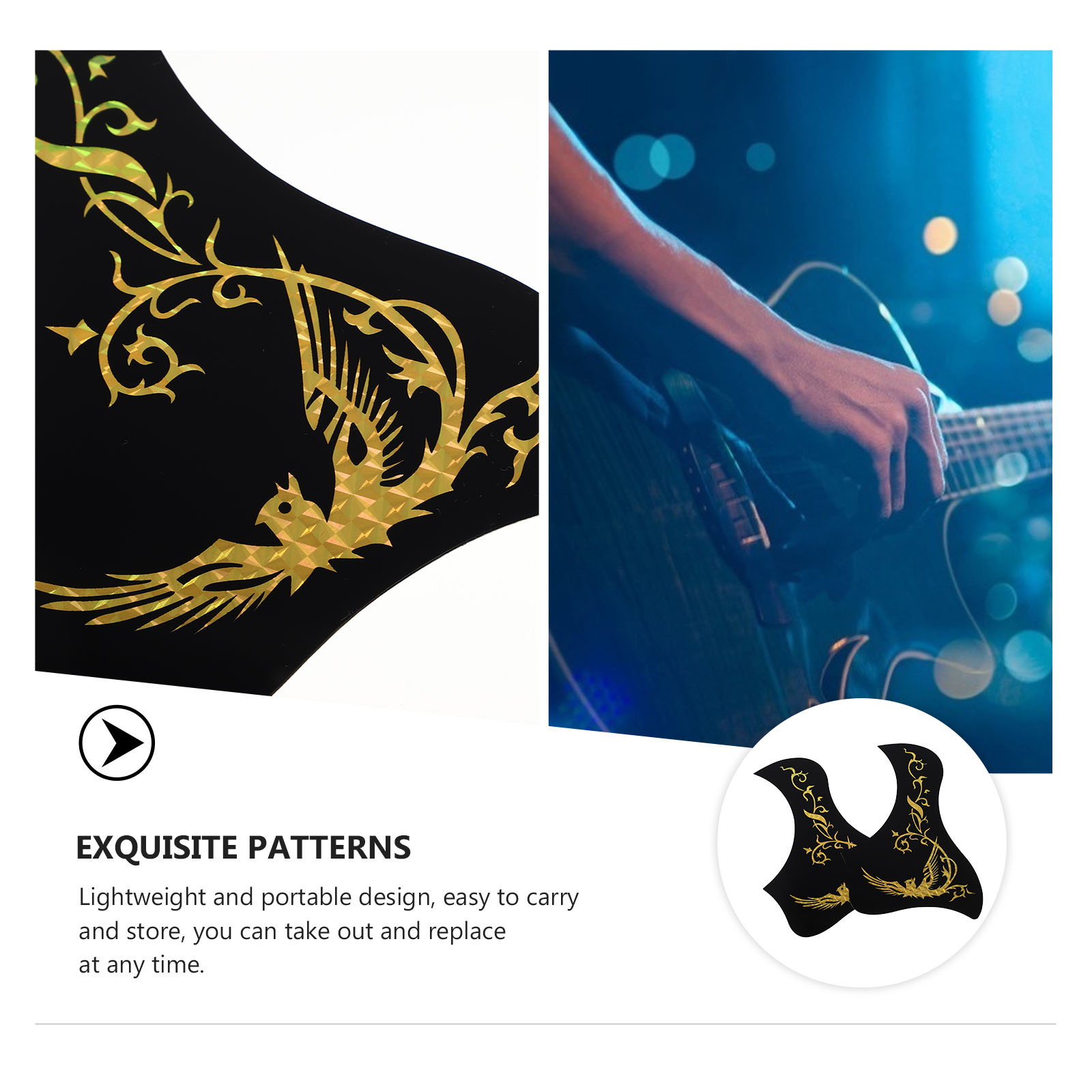 Guitar Anti-Scratch Guard Sticker Pickguard Stickers Guitars Anti-scratching Plate