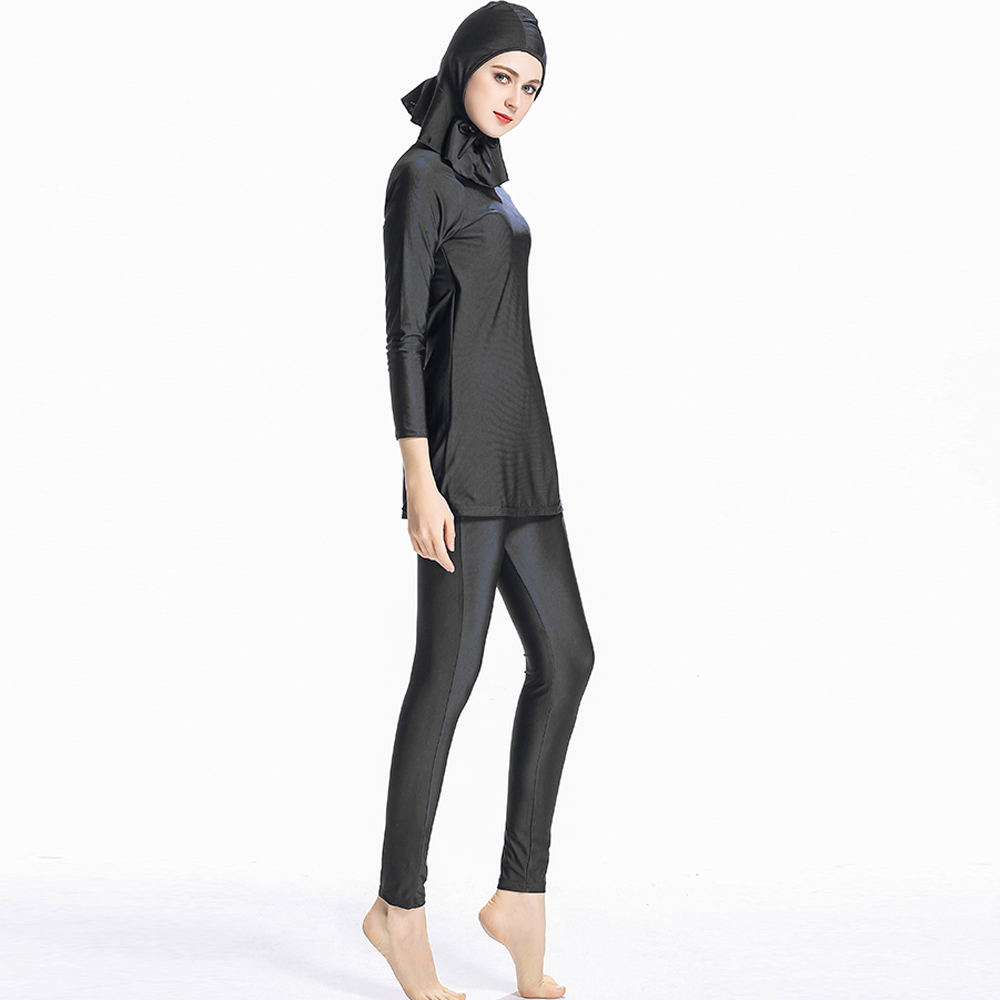 YONGSEN Muslim Swimsuit Plus Size Islamic Swimwear Women Full Face Hijab Muslim Swim Suit with swim hat Burkinis