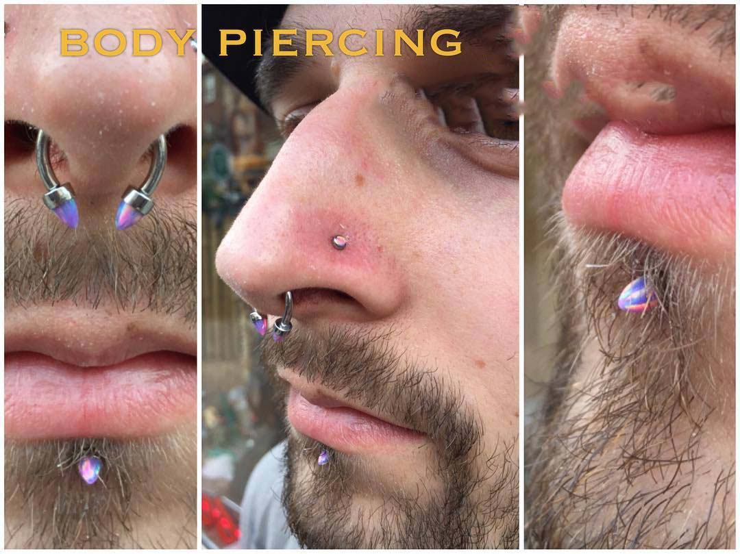 1PCS 16G Impant Grade Titanium Internal Thread Eyebrow Curved Horseshoe Barbell Opal Cone Ball Banana Earrings Lip Ring Jewlery