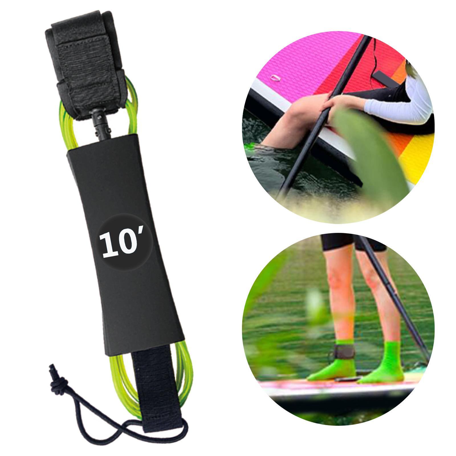 6/7/8/9/10ft Surfboard Leash Surfing Leash Paddleboard Ankle Strap Cuff Cord Elastic Cord Secure Tether Rope for Water Sports