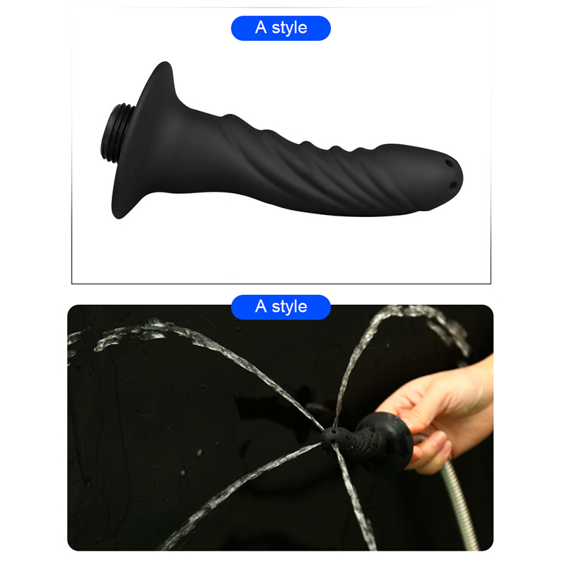 Enema Douche Cleaner BDSM Shower Head for Male Female Fetish Gay Soft Silicone Enemator Rectal Vagina Wash Anal Enema Cleaner