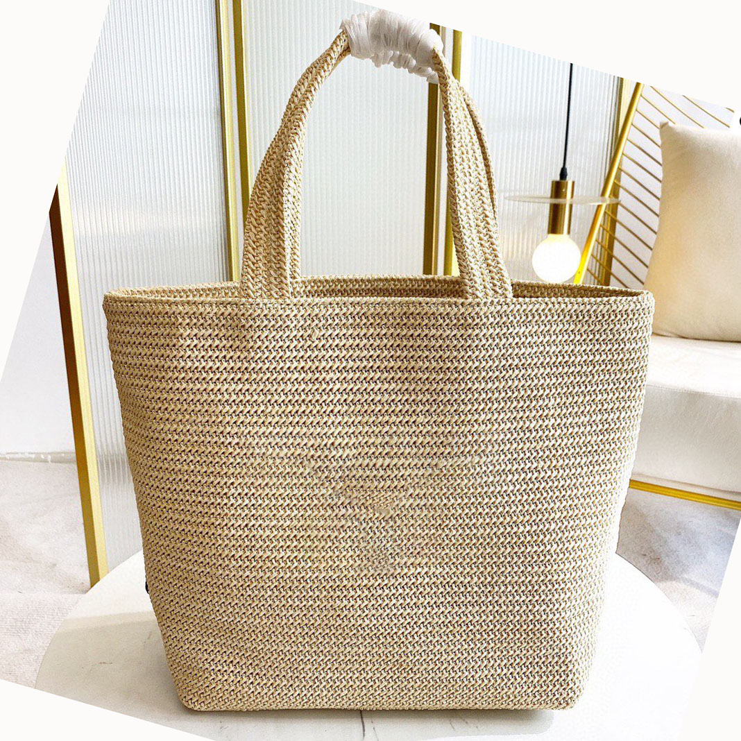 Designer raffia shoulder bedding bag tote women beach bags luxury handbags Mesh breathing bags Woven Shopping Summer Straw Microfiber Embroidered crossbody