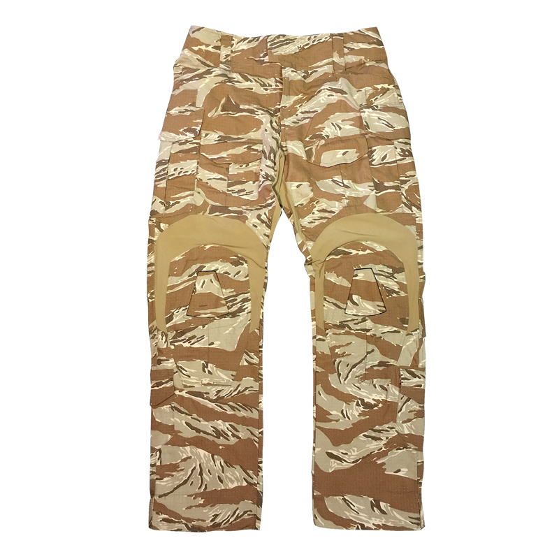 Outdoor Sports Tactics Desert Tiger Pattern Camouflage GEN3 Breathable Combat Trousers + Kneepad