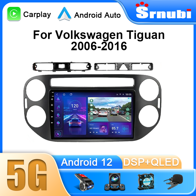 Android 11 for VW Volkswagen Tiguan 1 NF 2006-2016 Multimedia Video Player 2 Din Carplay Stereo GPS DVD Head Unit Audio Radio 9"