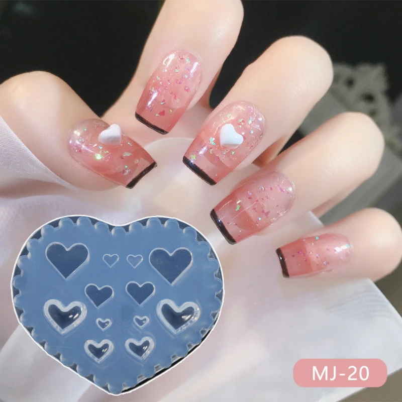 3D Carving Silicone Mold Bear Butterfly DIY Silicone Stereoscopic Nail Adornment UV Gel Acrylic Crystal Nails Template Nail Art