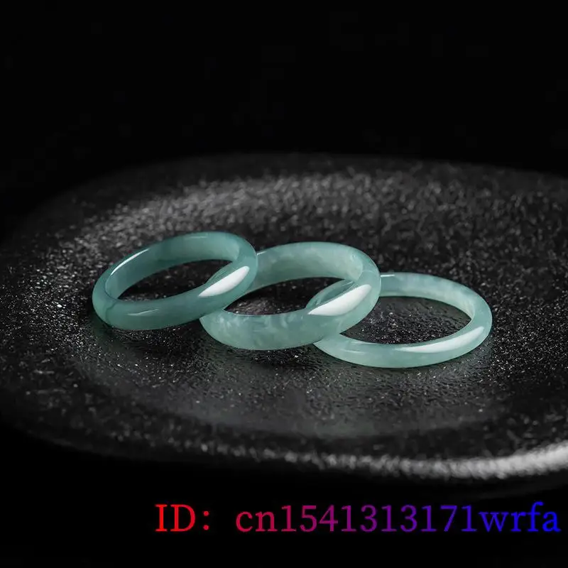 Burmese Jade Rings for Women Talismans Jewelry Amulets Green Gemstone Emerald Vintage Jadeite Luxury Natural Charm Charms