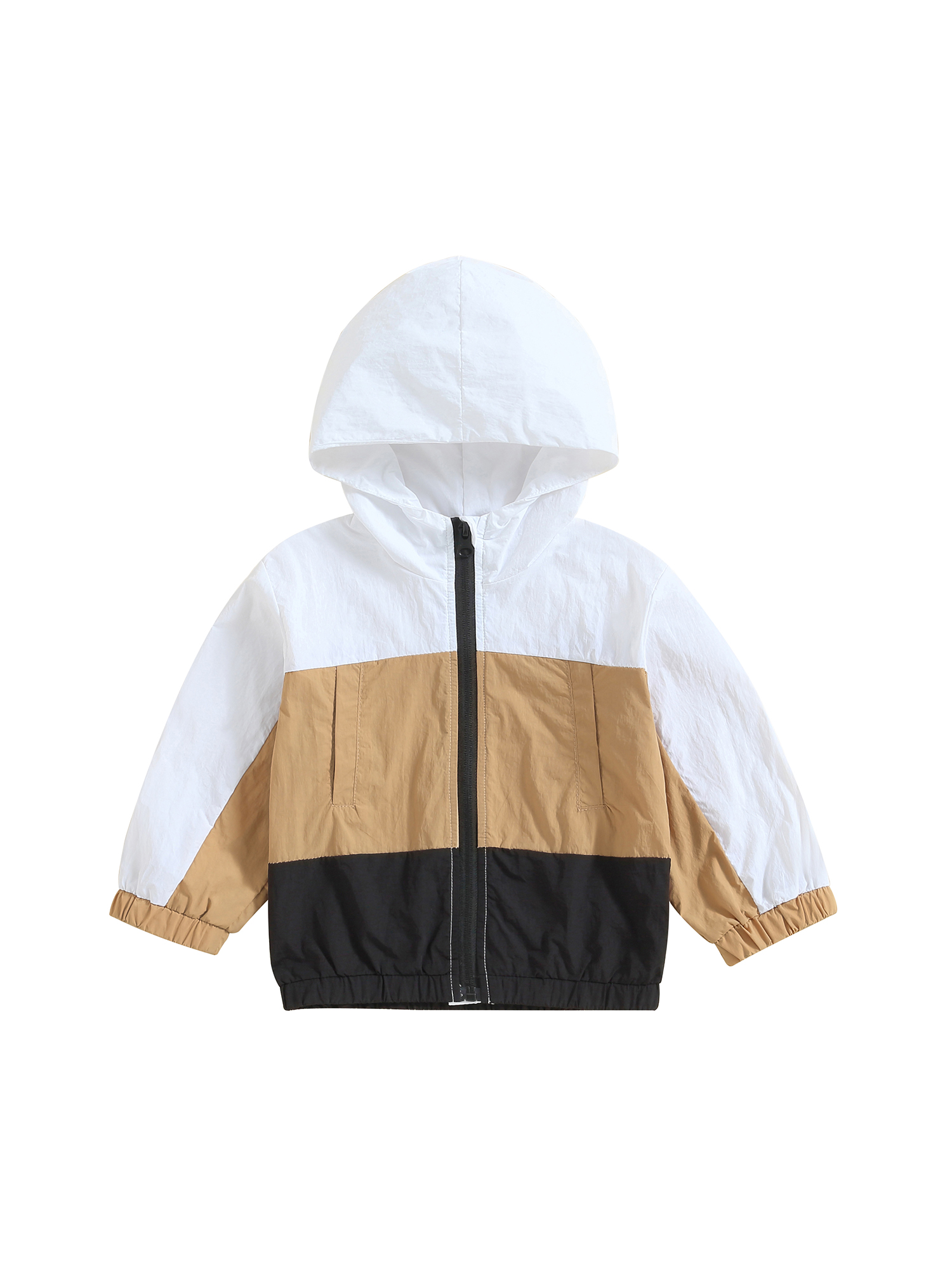 Baby Boy Girl Lightweight Windbreaker Jackets with Zipper Hooded Sweatshirt Outwear for Fall Clothes