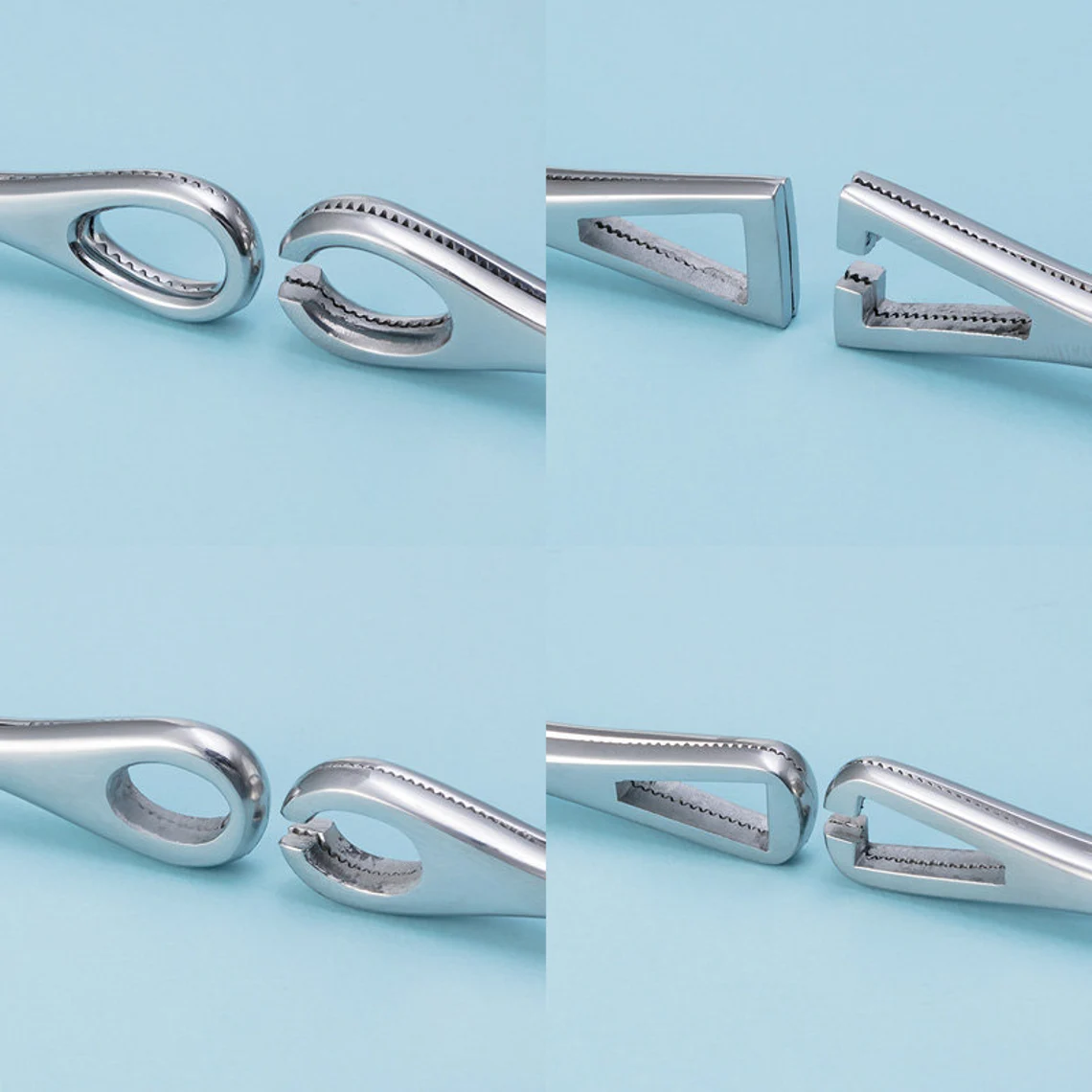 1PC Surgical Steel Professional Belly Ear Tongue Septum Lip Piercing Forceps Tweezer Clamp Self-Locking Piercing Needle Tool