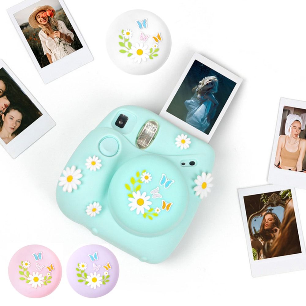 Instant Camera Lens Cap Colorful Silicone Soft Daisy Case Protective Cover for Fujifilm Instax Mini7+/11 Photography Accesoriesb