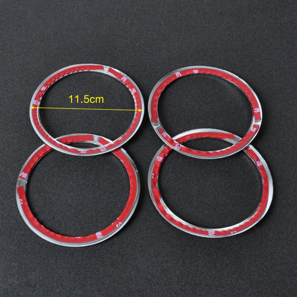 CITALL 4Pcs car-styling Chrome Silver Interior Door Stereo Speaker Sound Trim Cover Ring For BMW 3 Series F30 F34 320 335 2012