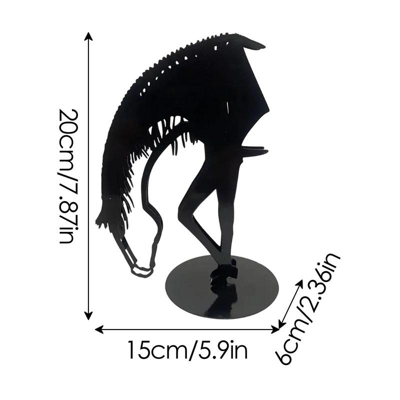 Horse Sculpture Modern Metal Horse Statue Rustic Foraging Horse Metal Art Gift For Indoor Outdoor Home Garden Decoration