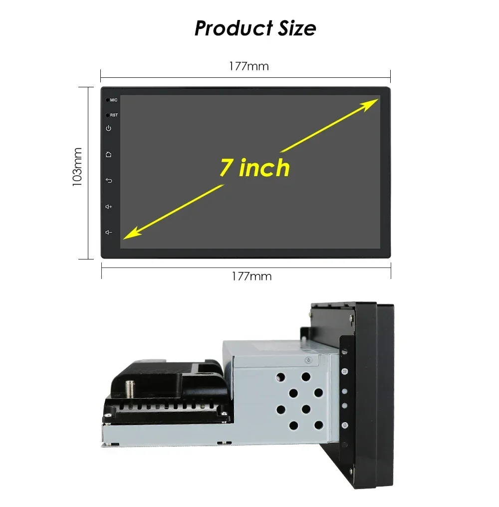 1 DIN Car Radio Android Universal Stereo GPS Autoradio for Ford VW Nissan Peugeot Chevrolet Carplay Audio Multimedia Player