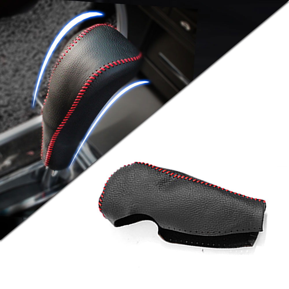 Muchkey Leather Gear Knob Stick Covers AT For Honda Crider 2013 2014 2015 2016 2017 2018 Non-Slip Automatic Shifter