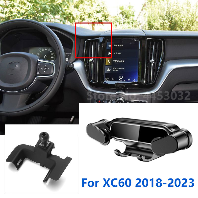 Special For Volvo XC60 Car Phone Holder Gravity Mobile Stand GPS Support Air Vent Mount Accessories 2018-2023