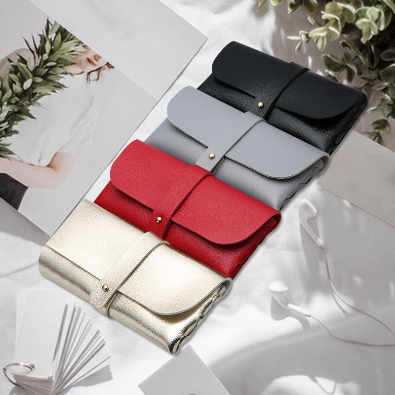 Sunglasses Case PU Leather Retro Glasses Hard Cover Case For Women Eyeglasses Box Case For Glasses Eyewear Accessories
