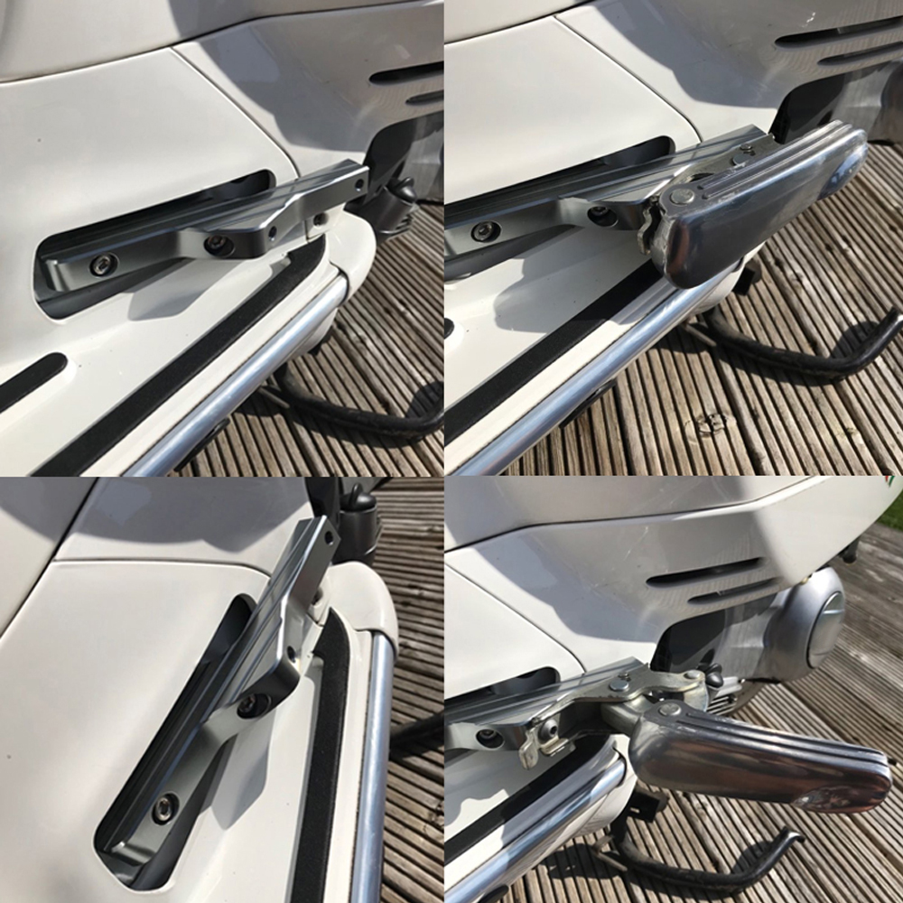Motorcycle Accessories Passenger Foot Peg Extensions Extended Footpegs For Vespa GT GTS GTV 60 125 150 200 250 300 300ie
