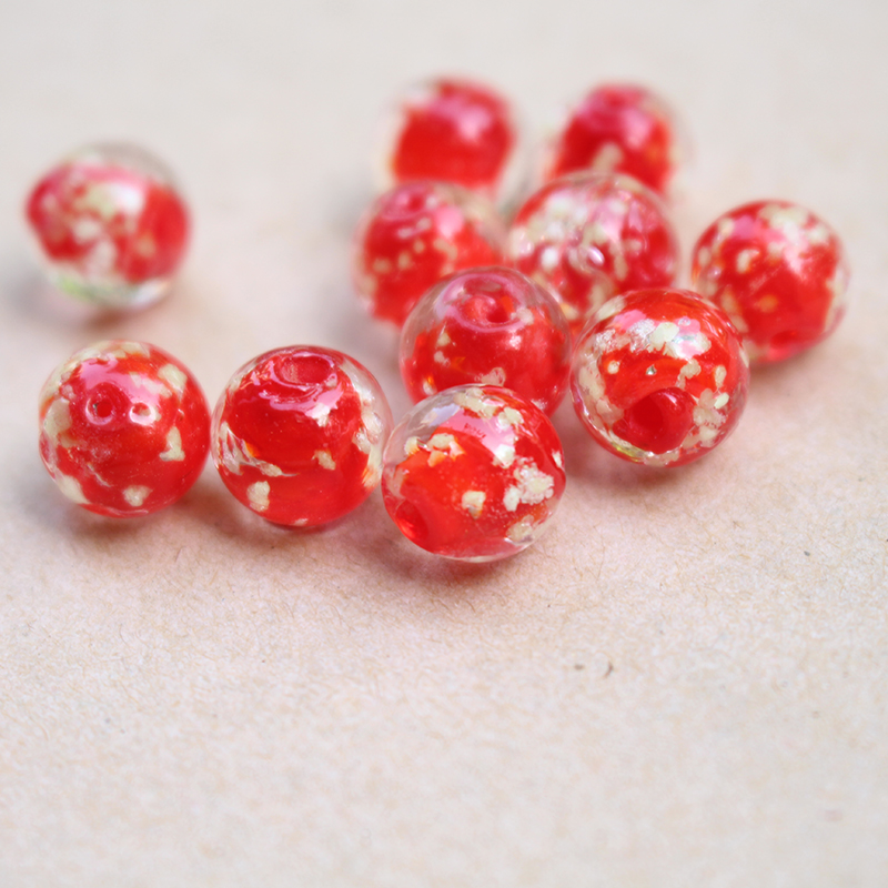 Glow in the Dark Red Lampwork Glass Beads for Jewelry Making Jewelry Supplies Bisuteria Materiales Koraliki Bracelets Pulsera