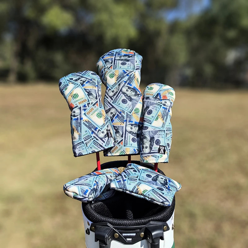 Golf Club #1 #3 #5 Wood Headcovers Driver Fairway Woods Cover High Quality Putter Head Covers Dollar cover 240620