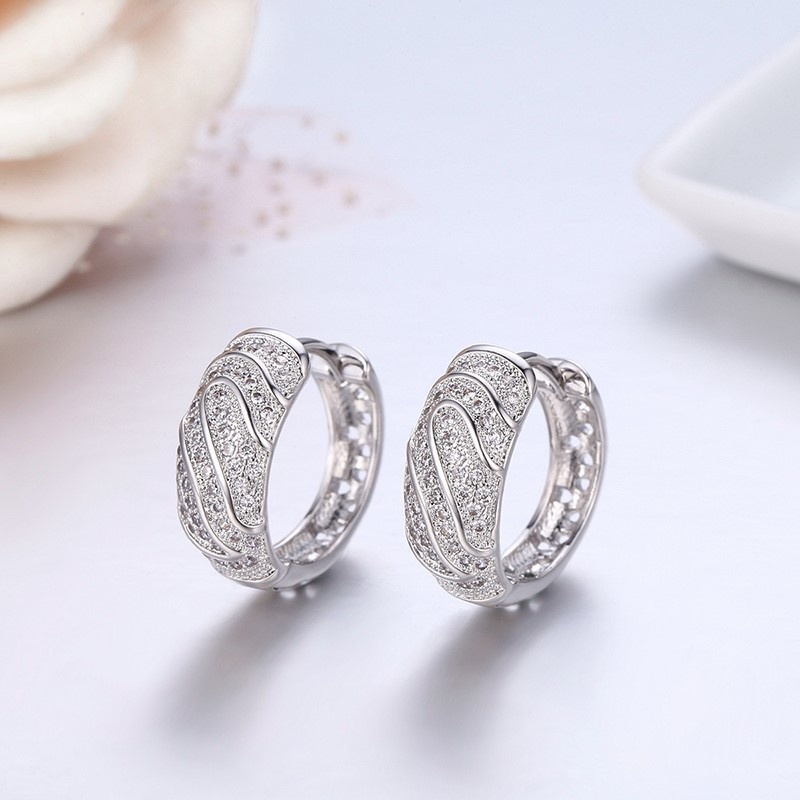 Full CZ Fingerprint Small Circles Loop Huggie Hoops Earrings For Women Child Girls Kids Gold Color Jewelry Oorbellen Aretes Aros