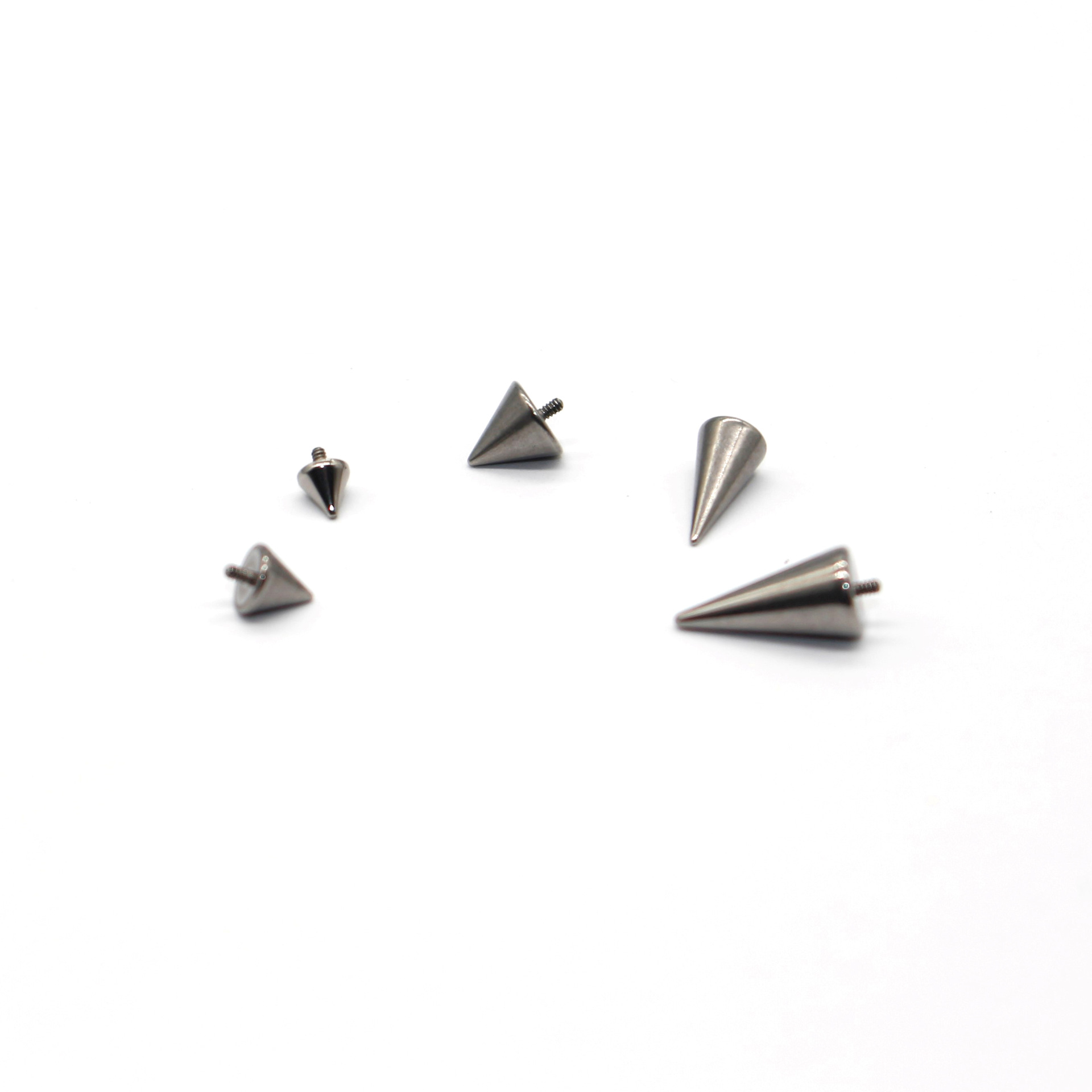 5Pcs/lot G23 Titanium Screw Spike Piercing Ball Accessories For Lip Nipple Belly Tongue Eyebrow Ear Rings Piercing Body Jewelry