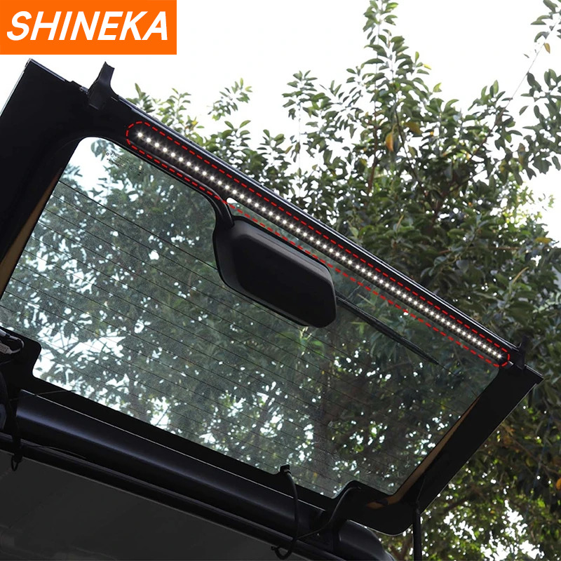 SHINEKA Tailgate Trunk Glass Lift Gate Light Bar with Remote Control for Jeep Wrangler TJ JK JL 1997-2023 Interior Accessories